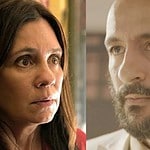 Thelma (Adriana Esteves) e Álvaro (Irandhir Santos) em 'Amor de Mãe' (Globo)