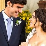 Felipe (Marcos Pitombo) e Shirlei (Sabrina Petraglia) em 'Haja Coração' (Globo)