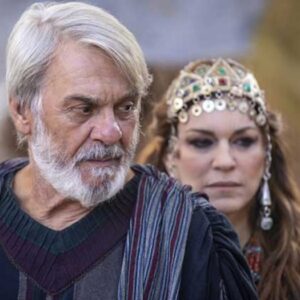 Abrão (Zécarlos Machado) e Sarai (Adriana Garambone) em 'Gênesis' (Record)