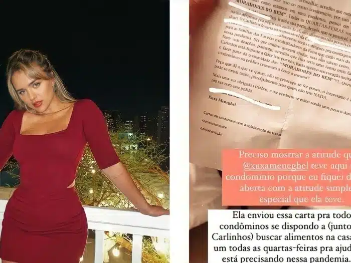 Carta que Rafa Kalimann recebeu de Xuxa Meneghel