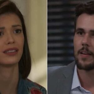 Kyra (Vitória Strada) e Rafael (Bruno Ferrari) em 'Salve-se Quem Puder' (Globo)