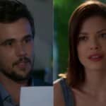 Rafael (Bruno Ferrari) e Kyra (Vitória Strada) em 'Salve-se Quem Puder' (Globo)