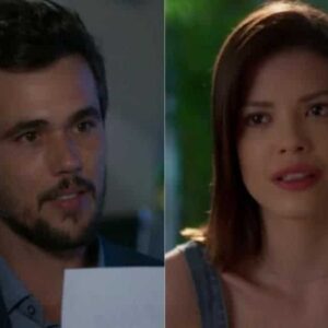 Rafael (Bruno Ferrari) e Kyra (Vitória Strada) em 'Salve-se Quem Puder' (Globo)