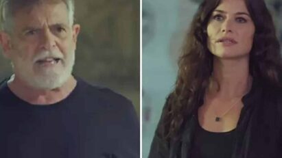 Santiago (José de Abreu) e Bárbara (Alinne Moraes) em 'Um Lugar ao Sol' (Globo)