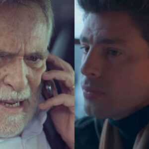 Santiago (José de Abreu) e Christian (Cauã Reymond) em 'Um Lugar ao Sol' (Globo)