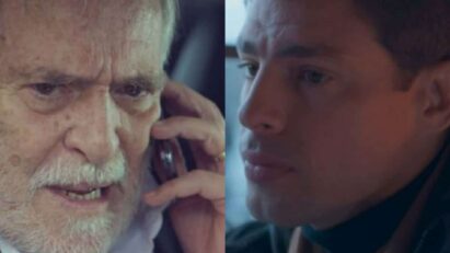 Santiago (José de Abreu) e Christian (Cauã Reymond) em 'Um Lugar ao Sol' (Globo)