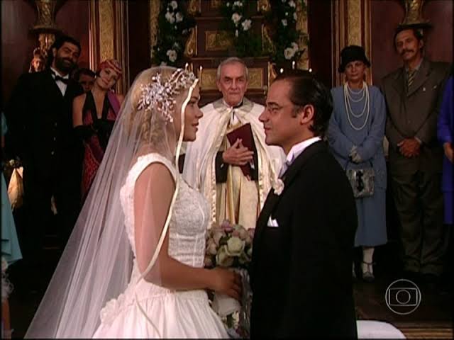 Bianca se casa com Edmundo no final da novela O Cravo e a Rosa 