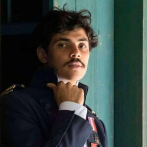 Gabriel Fuentes interpretando Bernardinho em 'Nos Tempos do Imperador' (Globo)