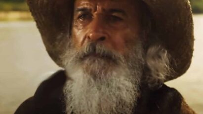 Osmar Prado interpretando Velho do Rio em 'Pantanal' (Globo)