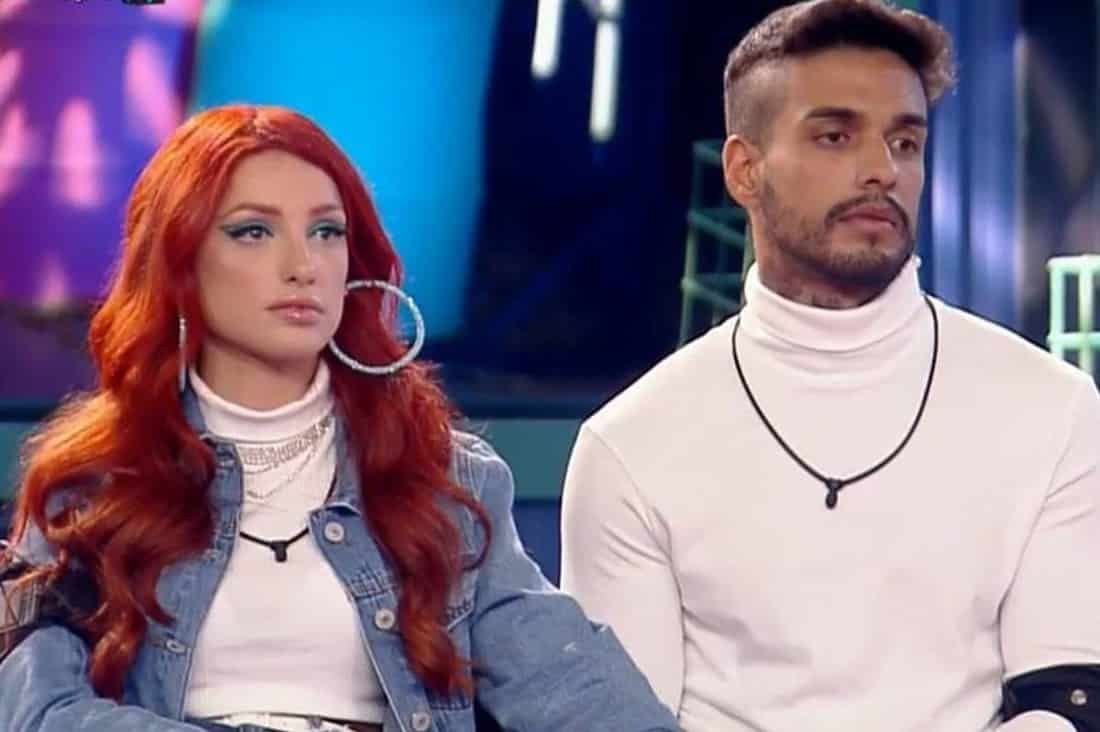 O ex-casal Brenda Paixão e Matheus Sampaio durante o reality show Power Couple Brasil 6 (Record).