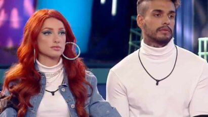 O ex-casal Brenda Paixão e Matheus Sampaio durante o reality show Power Couple Brasil 6 (Record).