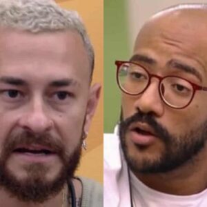 Fred e Ricardo alterados no BBB23 (Globo).