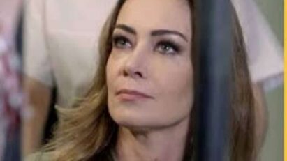 Uma imagem de Mirtes em Contigo Sim, com uma expressão de tristeza e arrependimento em seu rosto.