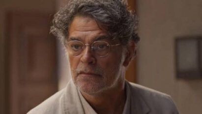 Eduardo Moscovis como Ariosto em cena de "No Rancho Fundo".