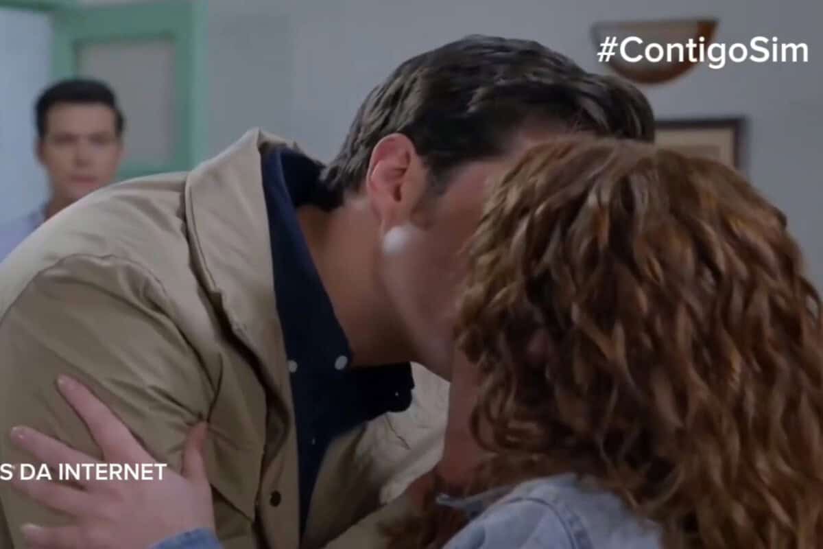 Em Contigo Sim, a paixão entre Ângela e Leonardo será colocada à prova após um beijo inesperado entre a mocinha e Álvaro