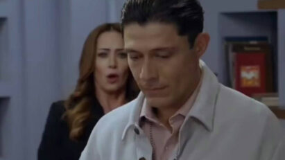 Mirtes atacando Benjamin com um jarro.