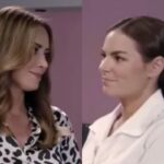 Imagem de Ângela e Mirtes se encarando em um clima tenso