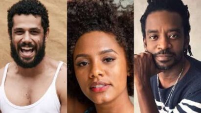 Jéssica Ellen, Fabrício Boliveira e Amaury Lorenzo em cena da novela "Volta por Cima".