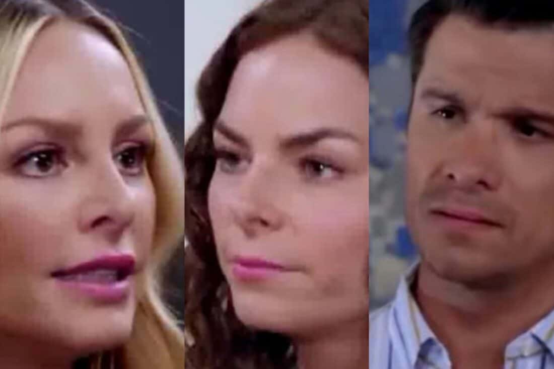 Ângela, Salma e Leonardo em Contigo Sim, com Ângela apontando o dedo para Salma e Leonardo com cara de decepção.