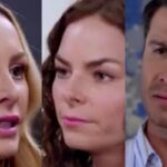 Ângela, Salma e Leonardo em Contigo Sim, com Ângela apontando o dedo para Salma e Leonardo com cara de decepção.