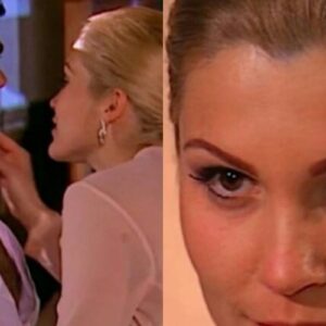 Imagem de Cristina com um sorriso diabólico, tramando algo