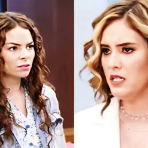 Ângela, personagem de Contigo Sim, leva um tapa no rosto de Samanta.