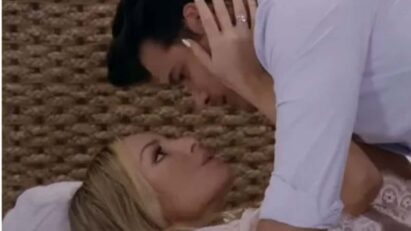 Cena de Leonardo e Salma discutindo durante a noite de núpcias