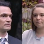 Clarinha e Dário discutindo sobre seu relacionamento complicado.