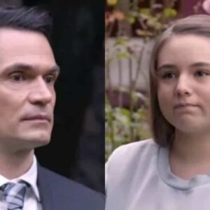 Clarinha e Dário discutindo sobre seu relacionamento complicado.