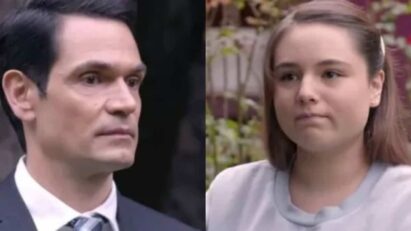 Clarinha e Dário discutindo sobre seu relacionamento complicado.