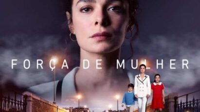 Bahar, protagonista de "Força de Mulher", olha para o horizonte com um olhar determinado, em meio a uma paisagem com tons de esperança.