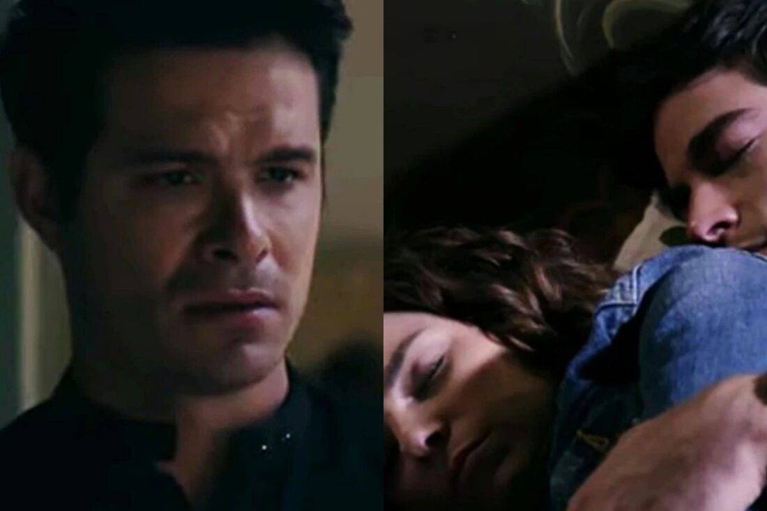 Leonardo encontrando Álvaro na cama de Ângela.