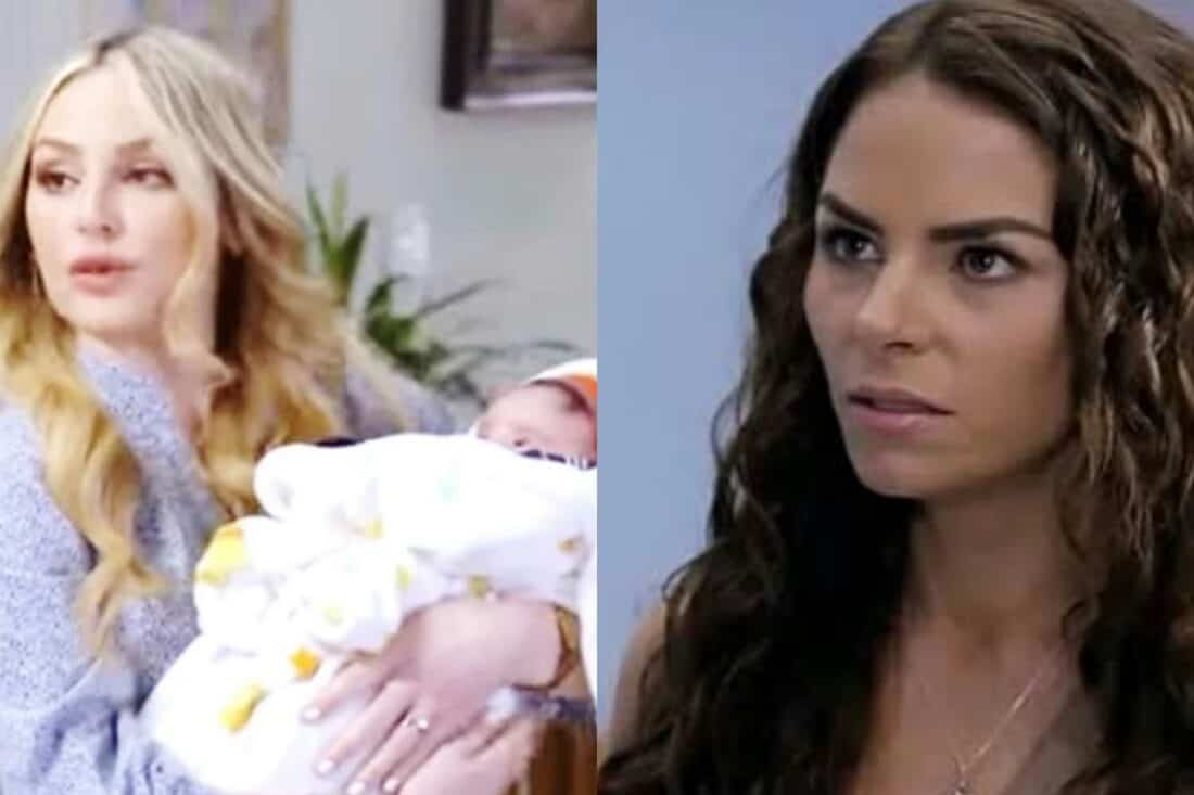 Salma tentando sequestrar o bebê de Ângela.