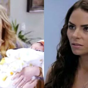 Salma tentando sequestrar o bebê de Ângela.