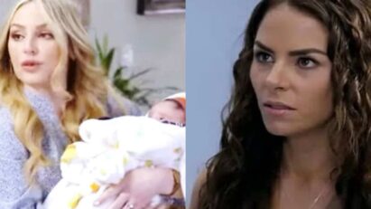 Salma tentando sequestrar o bebê de Ângela.