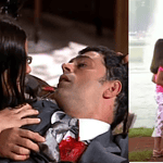 Uma cena emocionante de Rafael e Serena se despedindo um do outro antes de morrerem.