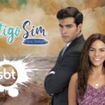 Uma foto da protagonista de "Contigo Sim" em uma cena emocionante da novela.
