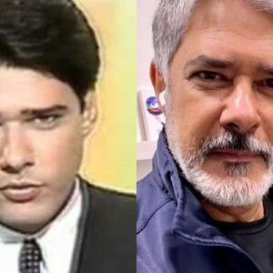 William Bonner, âncora do Jornal Nacional, durante apresentação ao vivo."