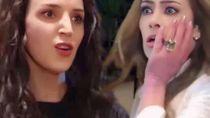 Cena do tapa entre Adela e Mirtes em "Contigo Sim".