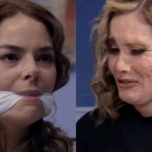 Samanta ameaça Ângela com bisturi em cena tensa de Contigo Sim.