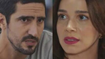 Tom e Maya em momento romântico durante capítulo de Família é Tudo.
