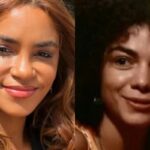 Cena da novela 'Renascer mostrando Zinha e Lilith olhando uma para a outra com um olhar sugestivo.