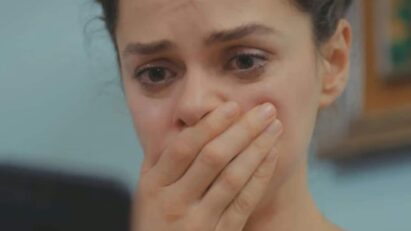 Bahar chorando após ver fotos comprometedores de Sarp e Sirin", "Sirin provocando Bahar durante uma discussão", "Piril mostrando as fotos para Bahar em uma cena de tensão