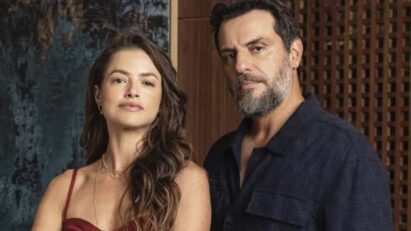 Cena de "Mania de Você" com os protagonistas em um momento de tensão.