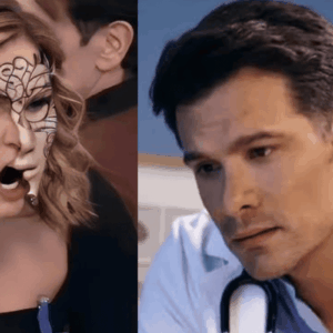 Samanta planejando vingança contra Leonardo em Contigo Sim, novela mexicana.