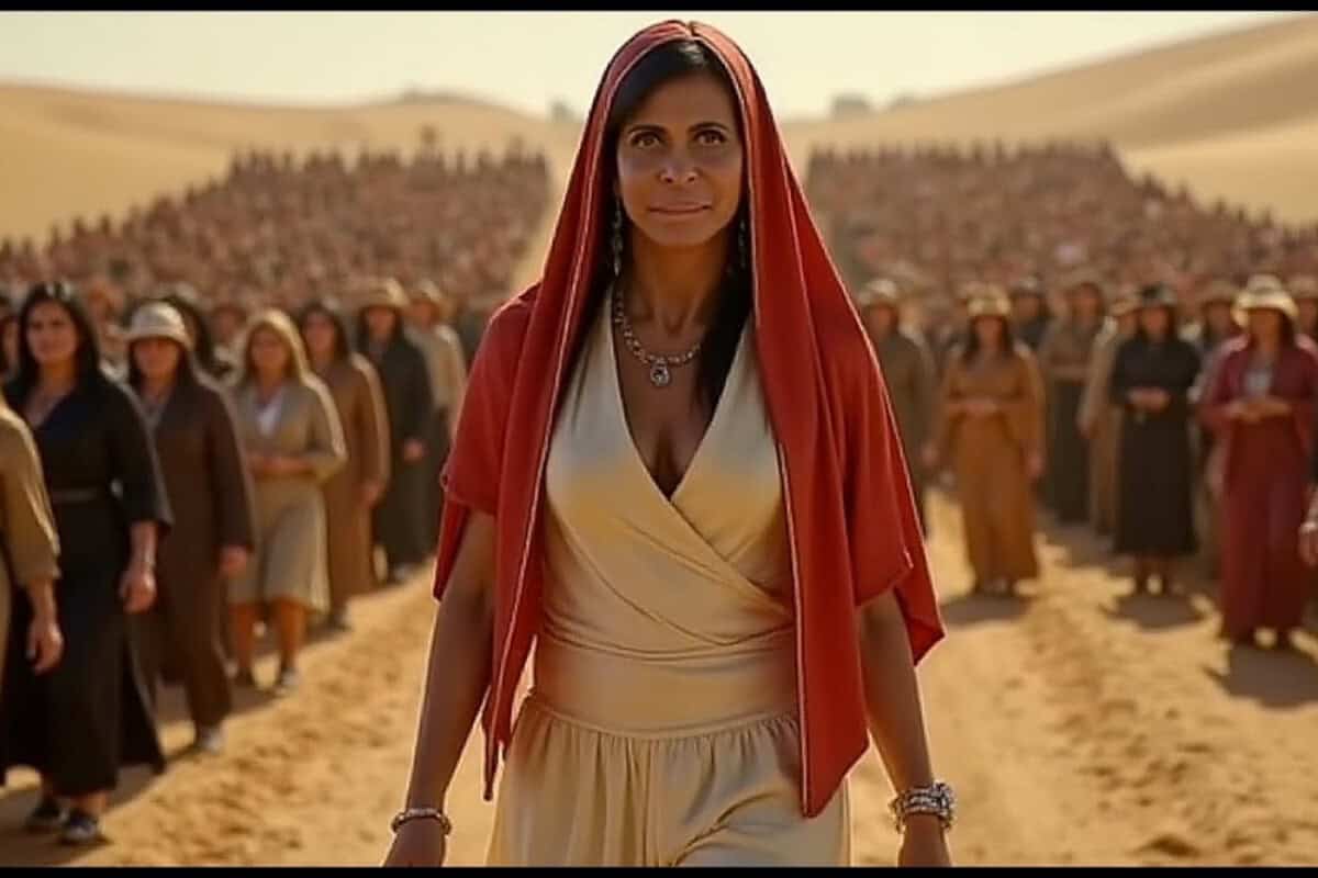 Gretchen como Pecora, demônia fictícia criada em IA para a novela inventada Prefeita de Sodoma