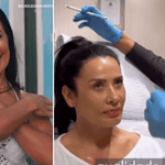 Scheila Carvalho sorridente após remover o preenchimento facial, mostrando um visual mais natural e rejuvenescida