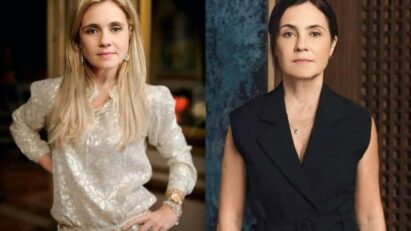 Adriana Esteves interpretando Carminha e Mércia