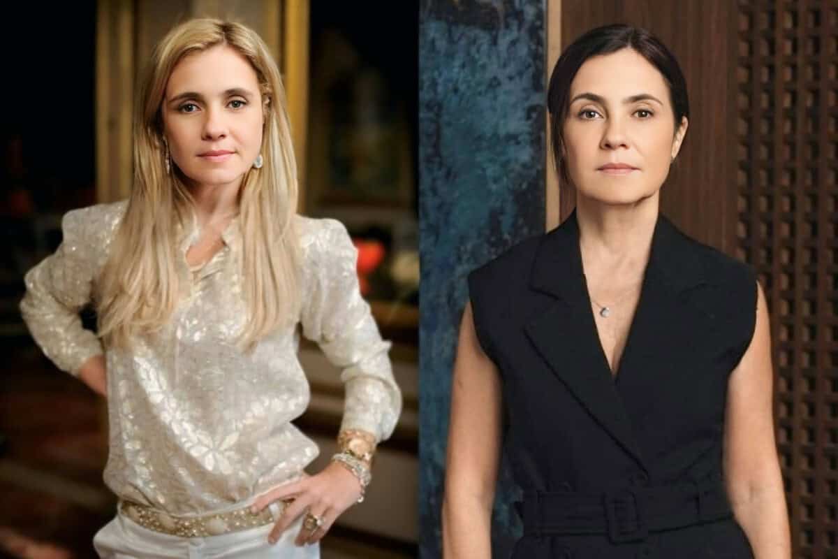 Adriana Esteves interpretando Carminha e Mércia