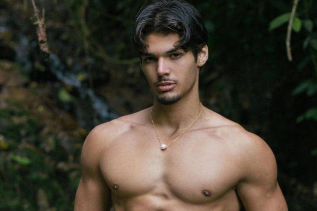 Jean Saint, influenciador fitness, em vídeo de treino no TikTok